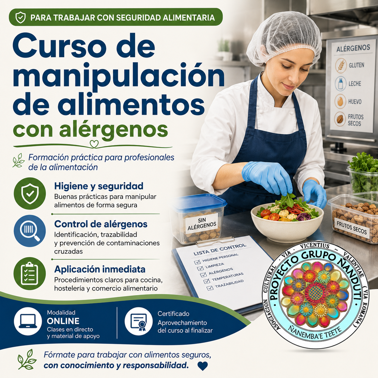 Curso de Manipulacion de alimentos con alérgenos Online