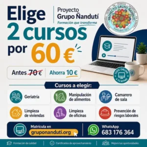 pack 2 cursos por 60 euros