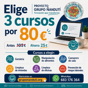 pack 3 cursos por 80 euros